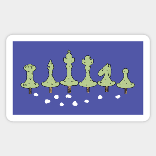 Chess Piece Topiary Sticker